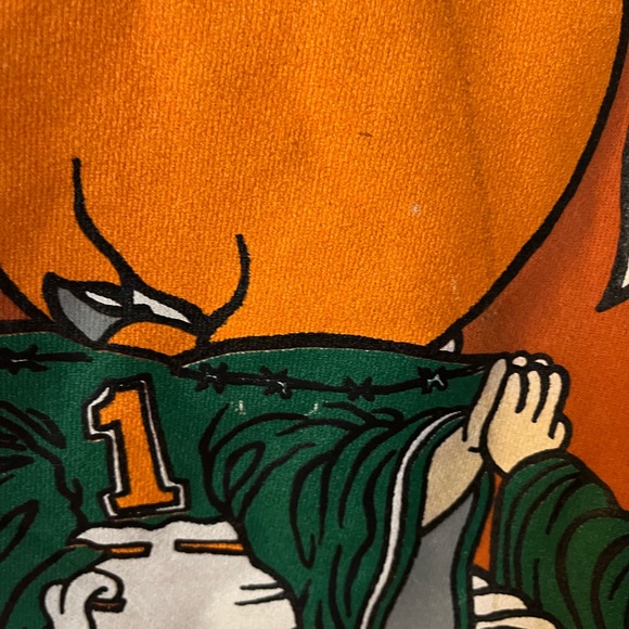 Vintage 1992 University of Miami Canes Flintstones Pullover - Picture 4 of 6